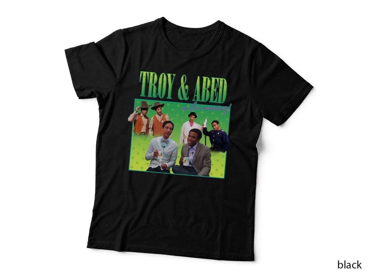 Troy & Abed in the Morning T-Shirt, Retro TV Show, Nostalgia