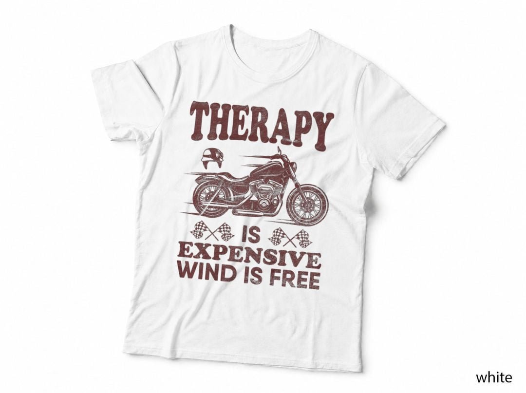 Motorcycle Helmets Dad Therapy Is Expensive Wind Is Free Premium T-Shirt