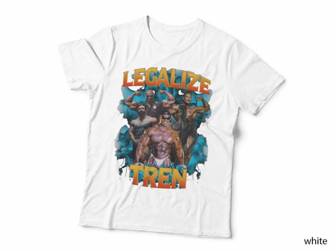 Legalize Tren T-Shirt, Bodybuilding Gym Humor, Bold Fitness Meme Style