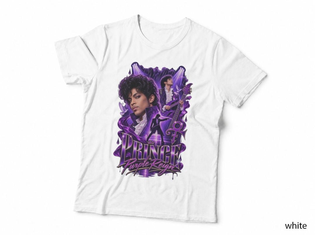 Prince Purple Reign 1984 Funk Soul Rock Music Concert Tour T-Shirt Hoodie