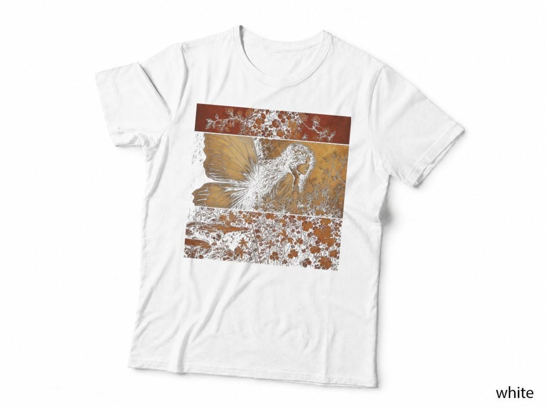 Autumn Fairy In Flowers Fairycore Cottagecore Botanical T-Shirt Hoodie Vintage