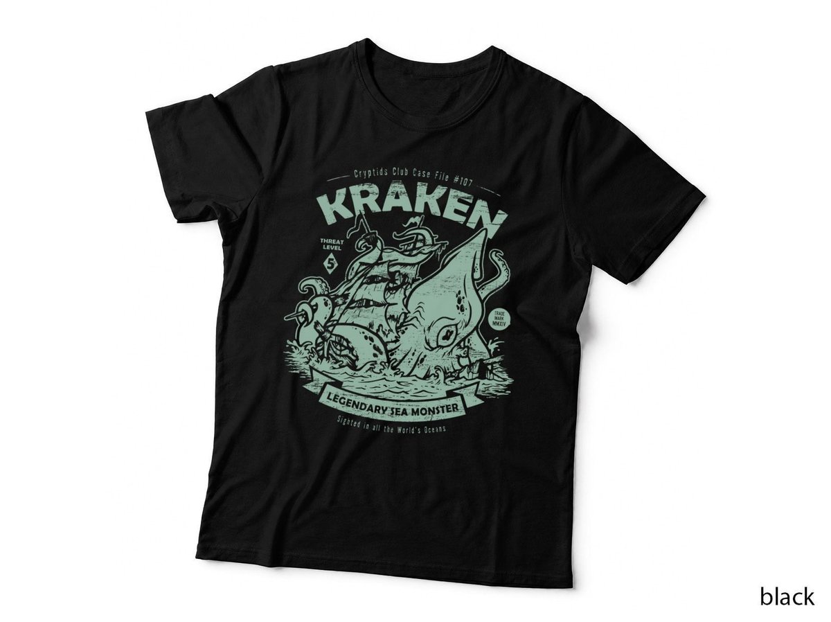 Kraken Legendary Sea Monster T-Shirt, Cryptids Club, Sea Monster Enthusiasts
