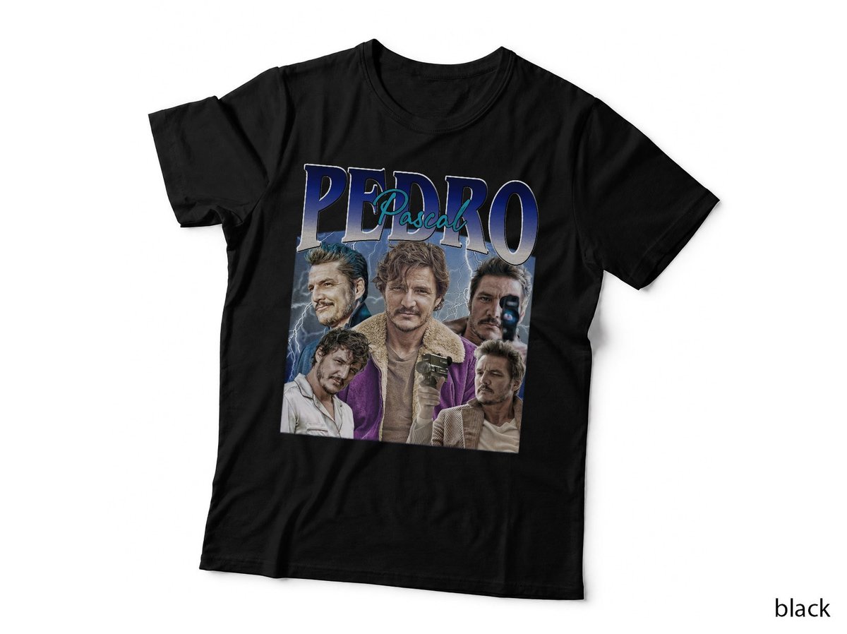 Appreciation Pedro Pascal T-Shirt, Movie Actor Collage, Fan Art