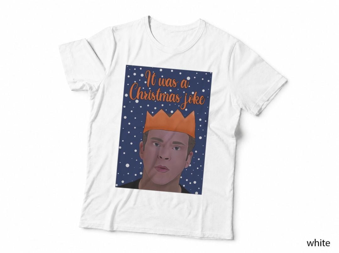 Christmas Joke Jez Peep Show Card T-Shirt, Holiday Humor, Christmas Apparel