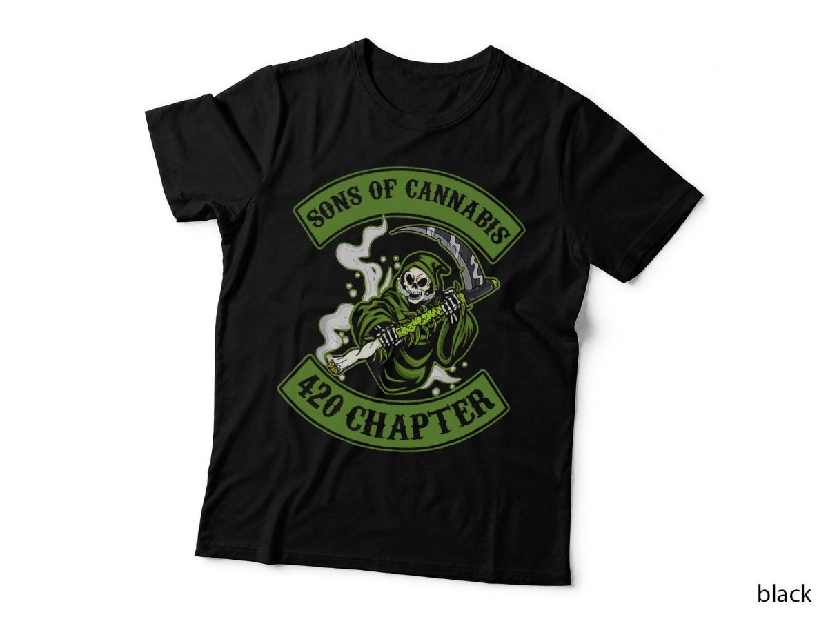 Sons Of Cannabis 420 Chapter T-Shirt, Funny Weed Stoner Biker Hoodie