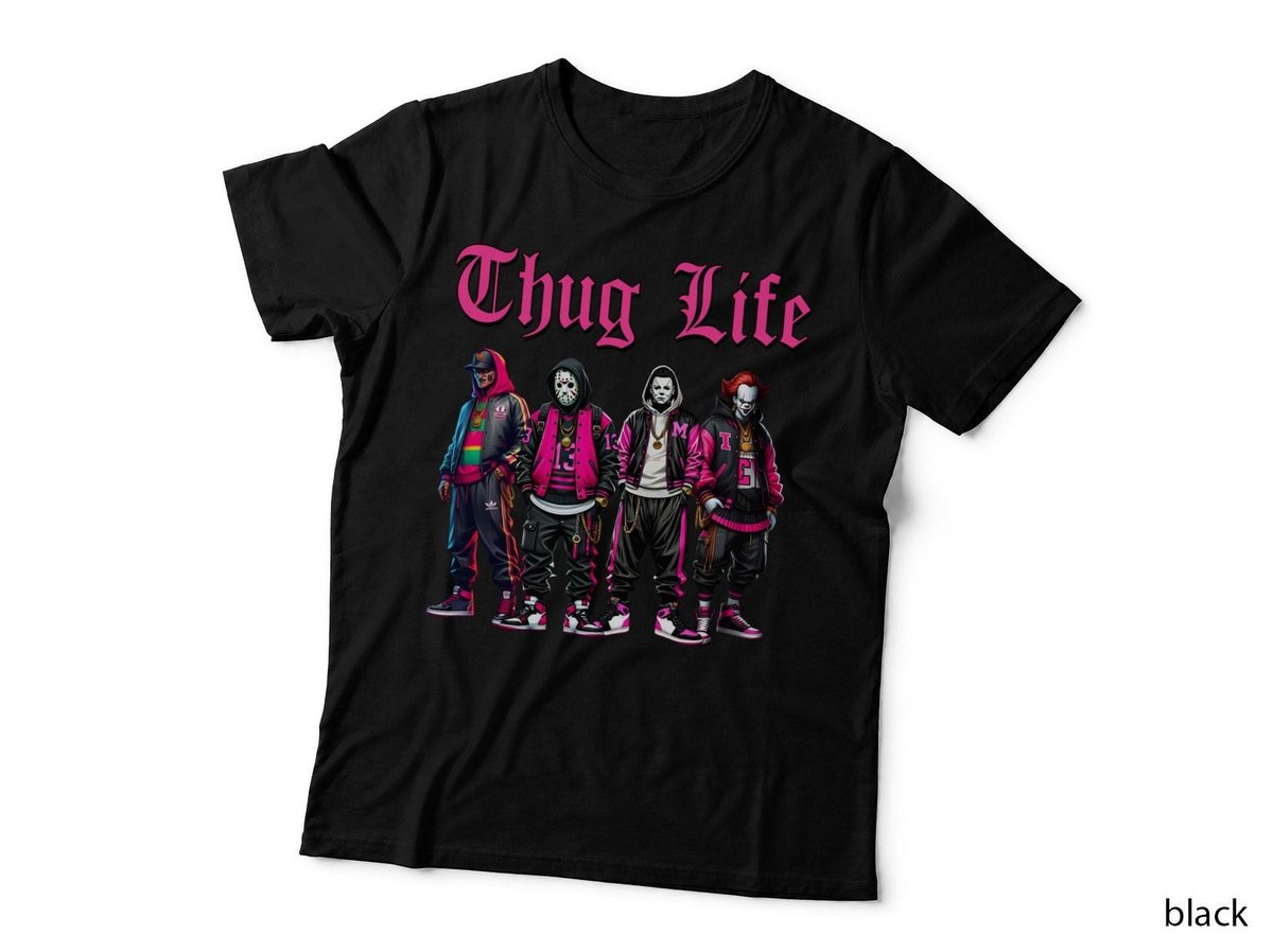 Thug Life Horror Shirt, Pink Breast T-Shirt