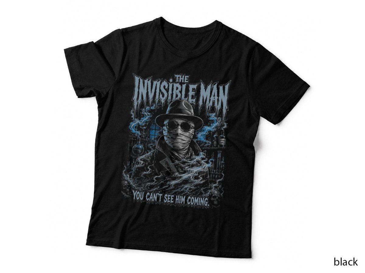 The Invisible Man 1933 T-Shirt, Vintage Universal Horror Halftone Hoodie