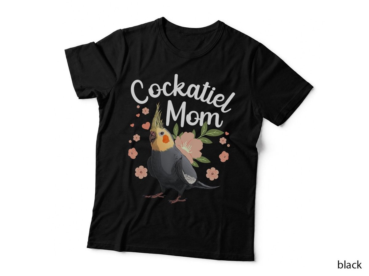 Cool Cockatiel Art For Mom Women Parrot Parakeet Bird Lover T-Shirt