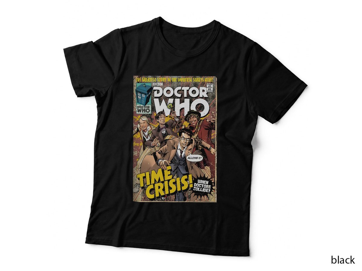 Doctor Who Time Crisis Allons-Y Comic Art, When Doctors Collide T-Shirt