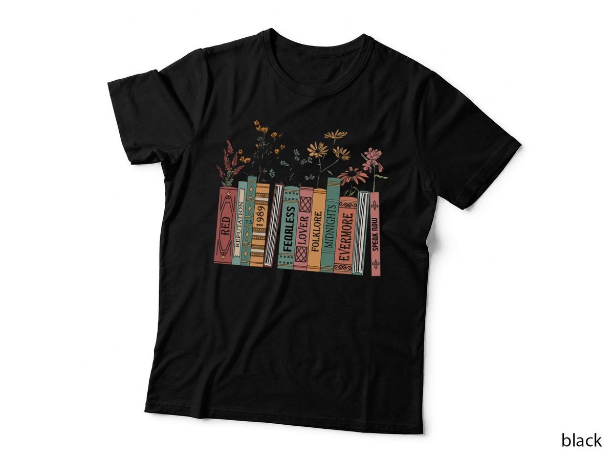 Taylor Albums Book Flowers Country Music Lover Swift Swifts T-Shirt