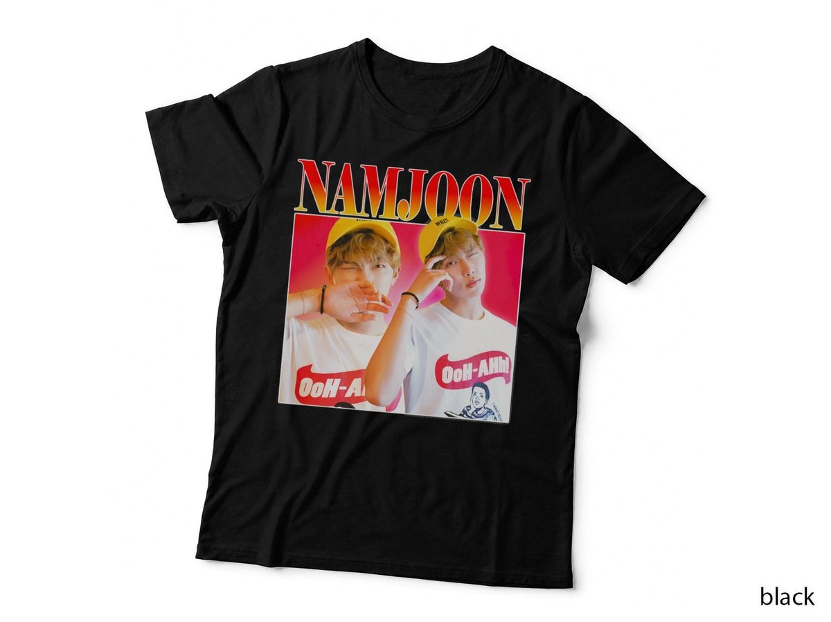 Namjoon BTS T-Shirt, K-Pop Homage Portrait, Music Fan Retro Style