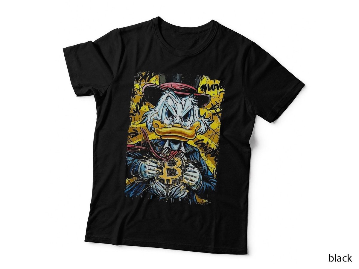 Donald Duck Monopoly Tshirt, Bitcoin Crypto T-Shirt, Cyberpunk