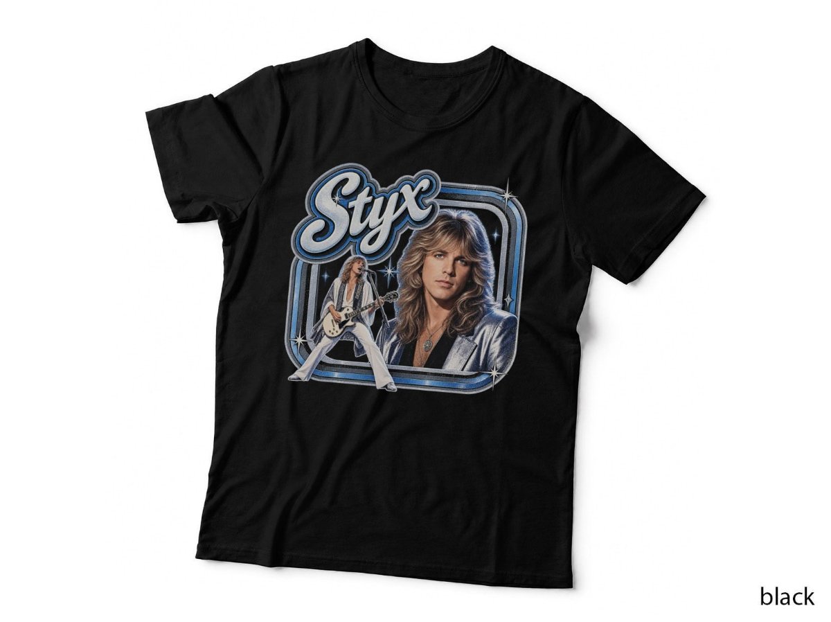 Styx Vintage Rock T-Shirt, 70s Arena Rock Guitar Music Concert Hoodie