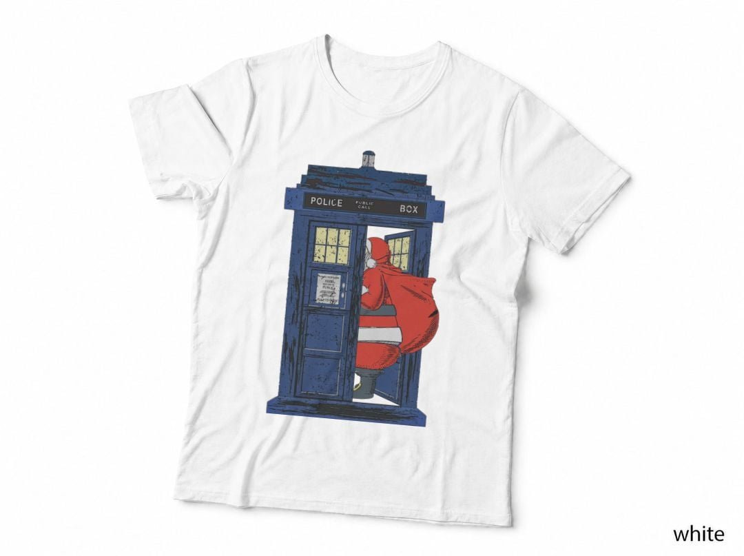 Christmas 1822 - Nicholas Visit The Blue Police Box 1 T-Shirt