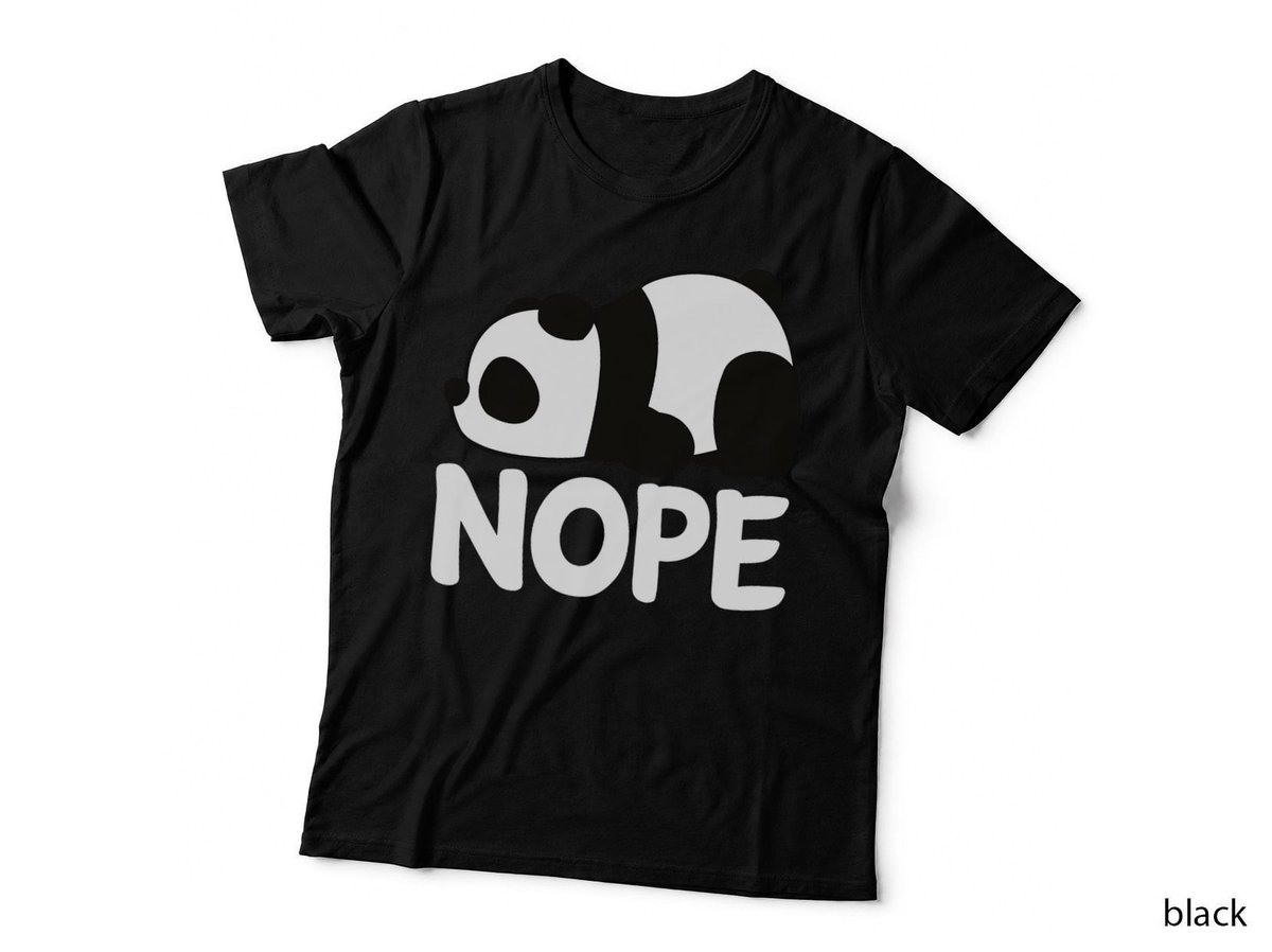 Adorable Animal Graphic Tired Sleeping Nope Cute Panda Bear T-Shirt