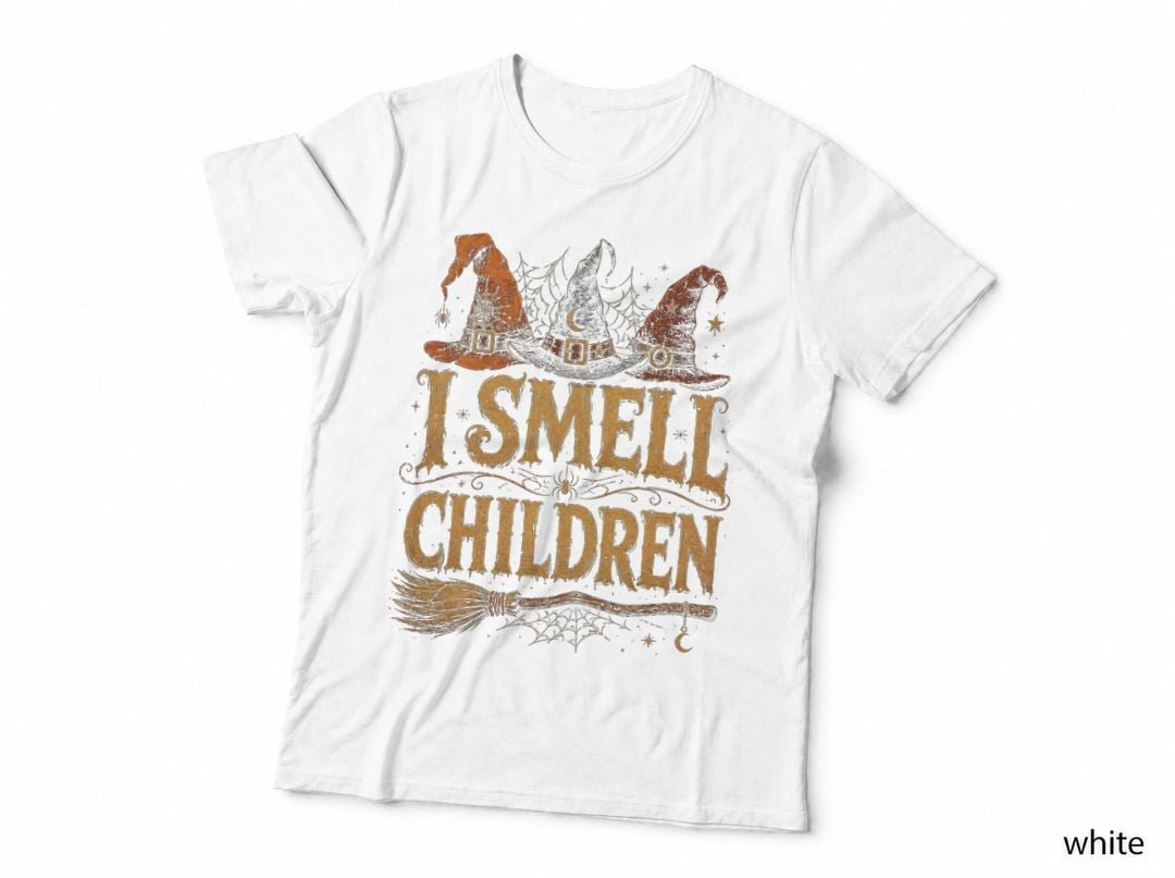 I Smell Children Witch Hats Funny Halloween Broomstick Witchy T-Shirt Hoodie