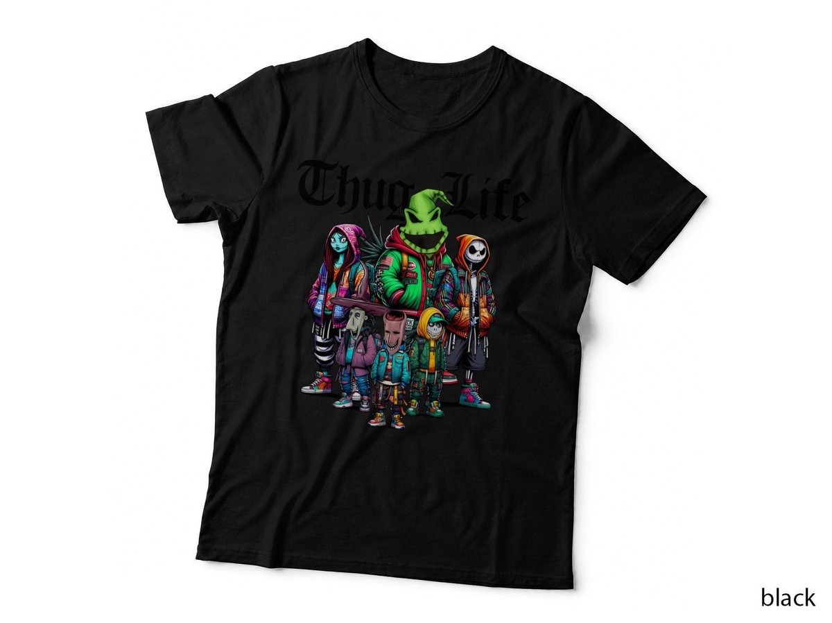 Thug Life Gangster Characters T-Shirt, Streetwear Style, Urban Fashion