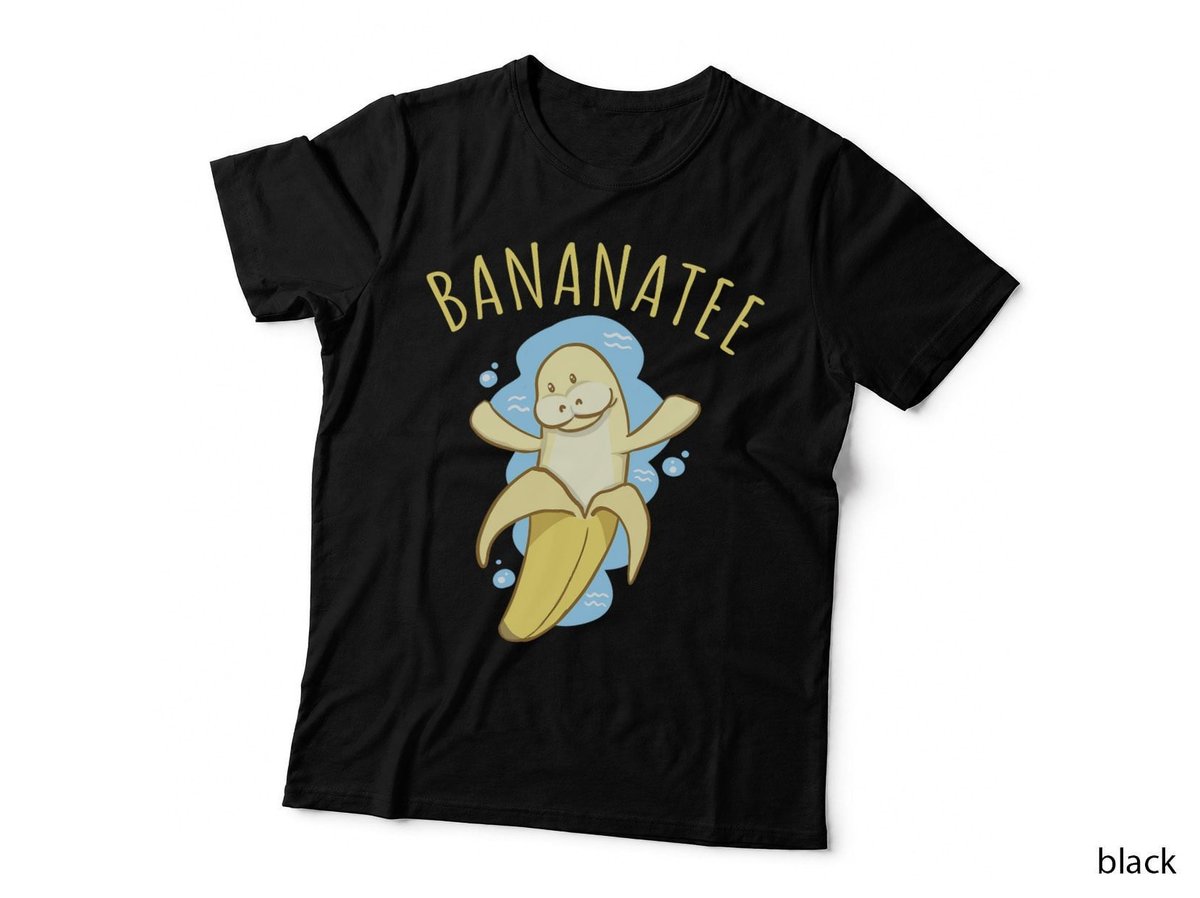 Bananatee Manatee Banana Dugong Pun Funny Fruit T T-Shirt
