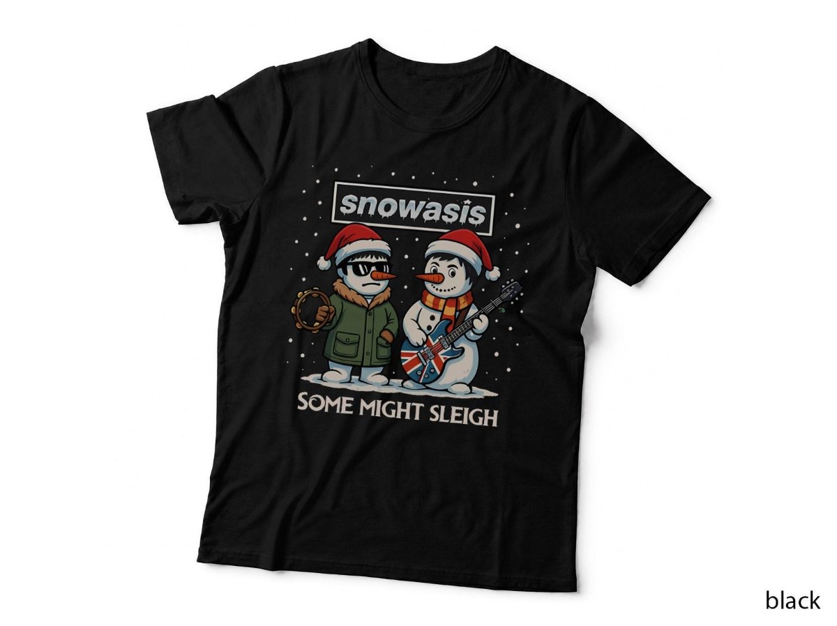 Snowman Rock Christmas Jumper T-Shirt, Ugly Xmas Sweater Festive Hoodie