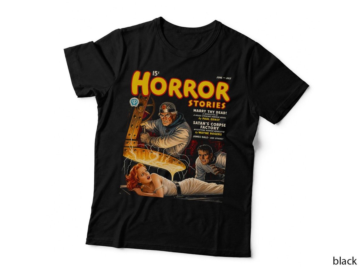 Horror Stories Pulp Cover Comic Book Gothic Goth T-Shirt Hoodie Vintage Gift
