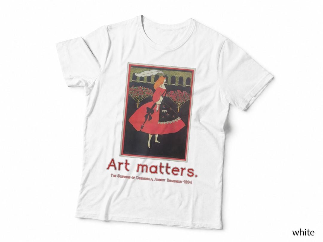 Aubrey Beardsley The Slippers ART MATTERS Raglan Baseball Tee