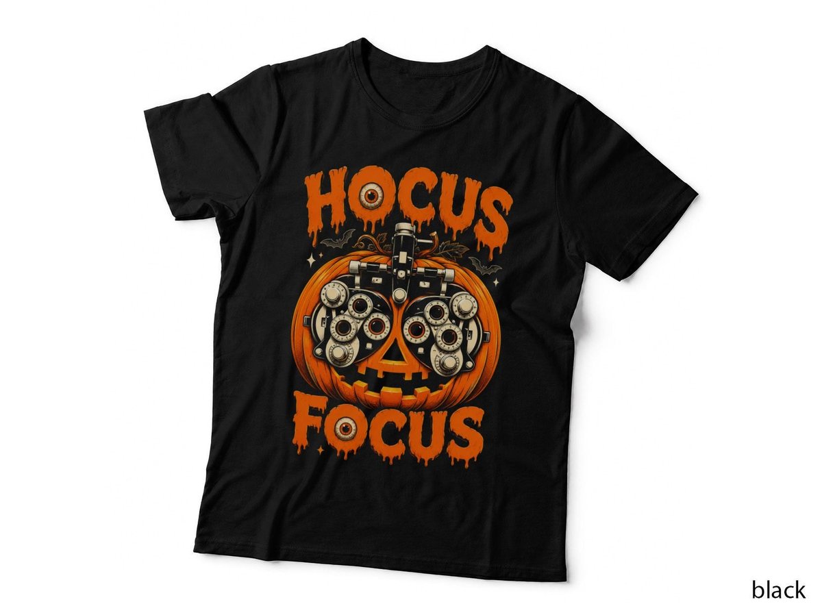 Hocus Focus Pumpkin Optician Funny Halloween Optometrist Eye T-Shirt Hoodie