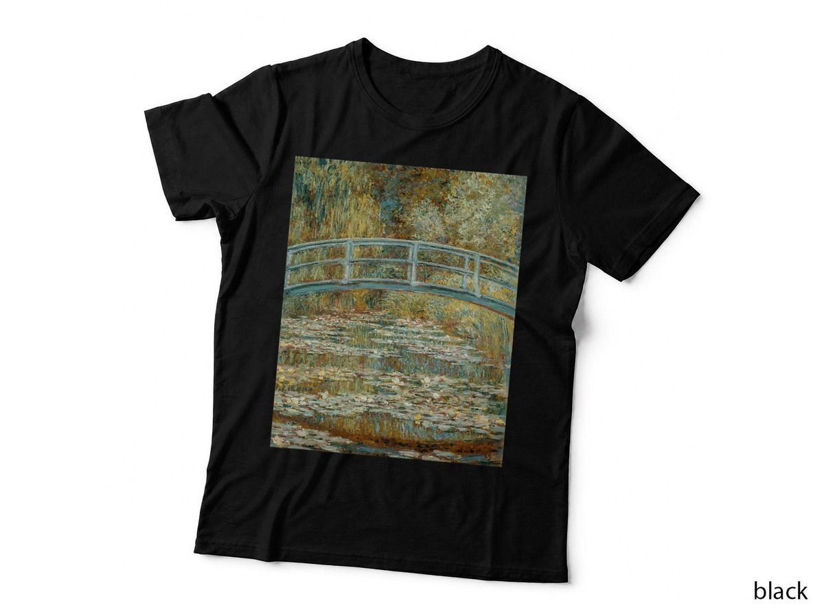 Monet's The Water-Lily Pond Modern Art Painting T-Shirt