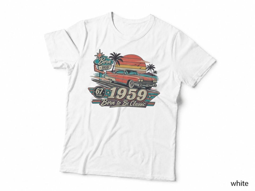 1959 67th Birthday Classic Car Roadside Born To Be Classic T-Shirt Hoodie