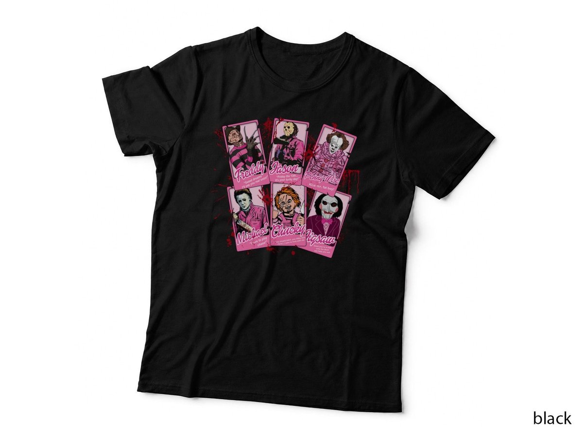 Horror Tarot Card Characters T-Shirt, Halloween Costume Apparel