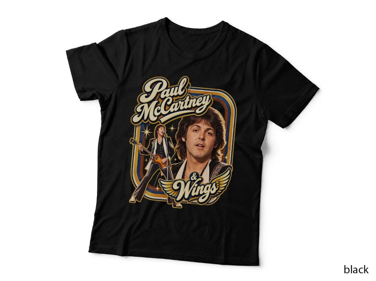 Paul McCartney Wings 70s Rock Vintage Band Music T-Shirt, Beatles Hoodie