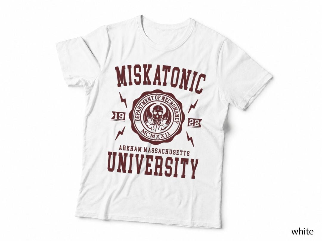Cthulhu T-Shirt, Miskatonic University Necromancy, Vintage Horror
