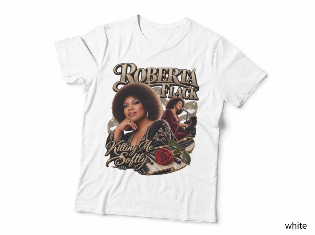 Roberta Flack Killing Me Softly 1973 Soul R&B Music Concert T-Shirt Hoodie