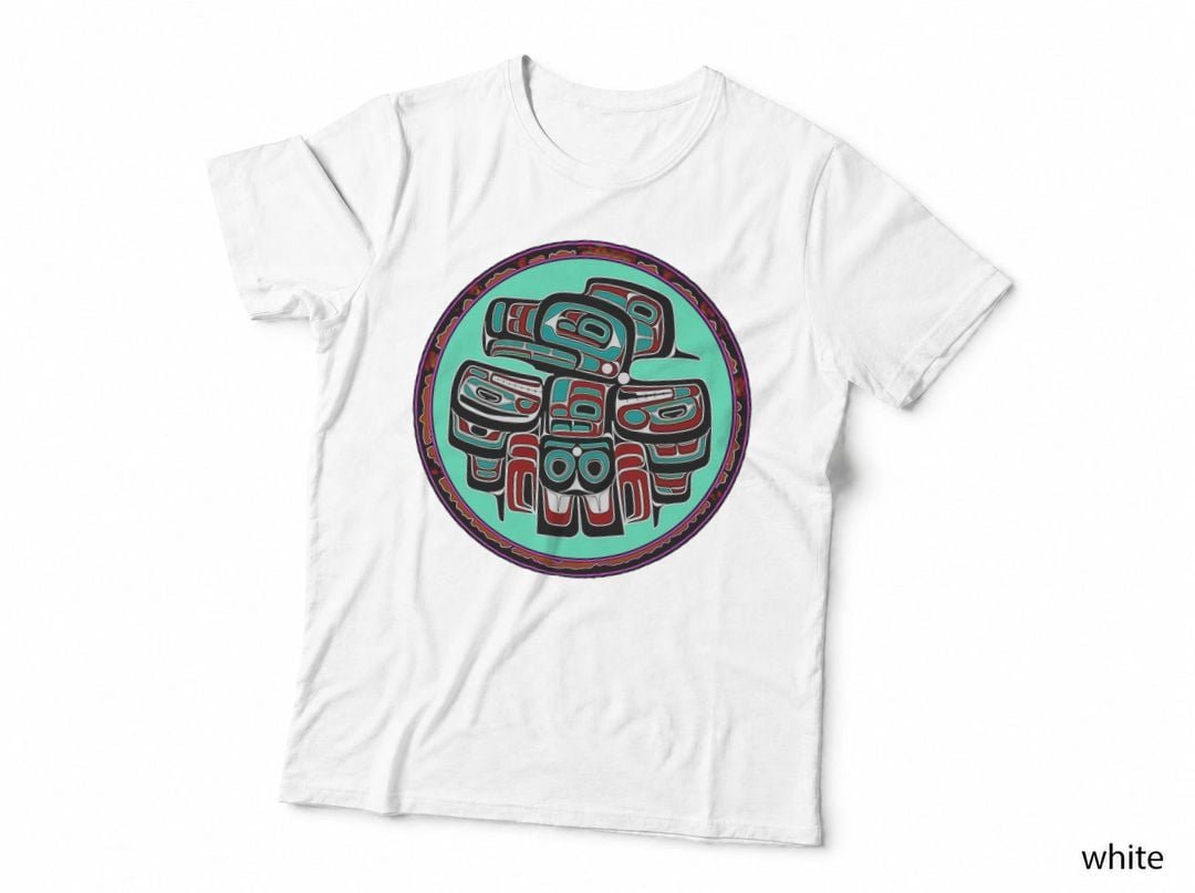 Alaska Native American Art Style Tlingit Haida Eagle Tribal T-Shirt