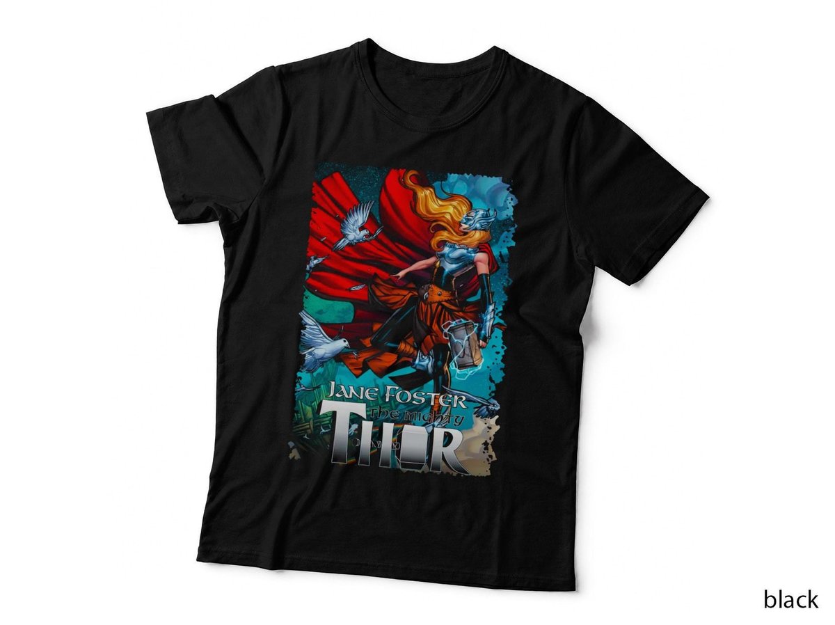 Jane Foster, Retro Comic Book T-Shirt, Superhero Fan Art