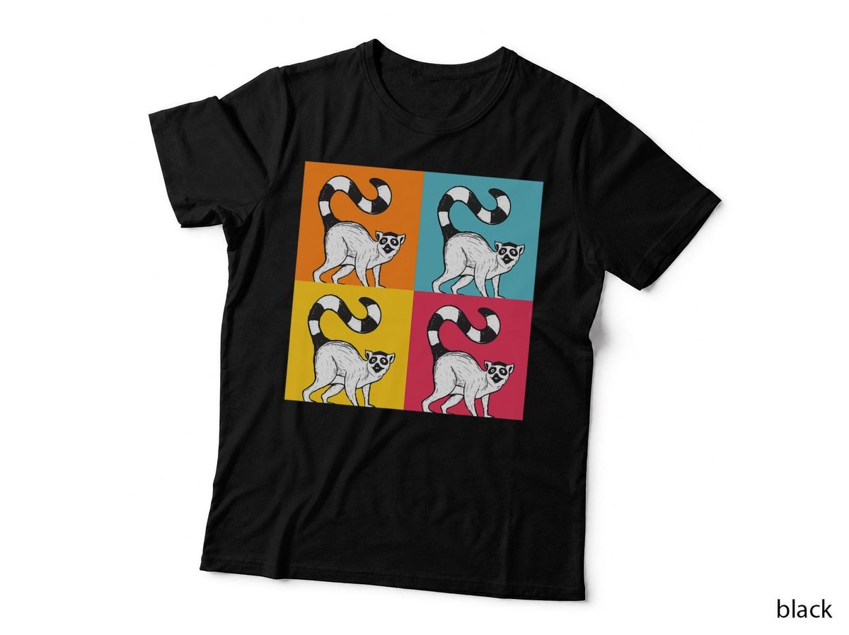 Lemur Pop Art - Zookeeper Animal Researcher Lemur Lover T-Shirt