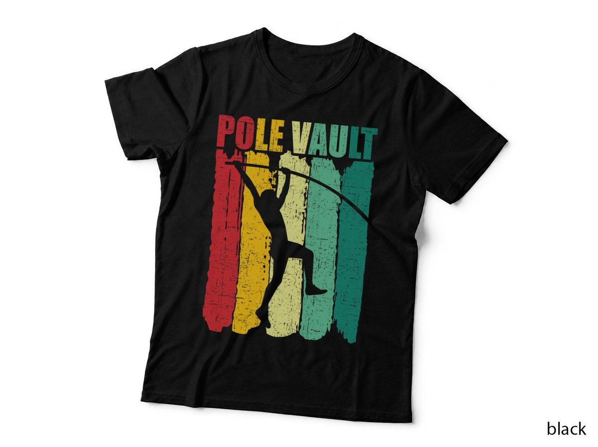 Pole Vault Retro Vintage 70s 80s Style T-Shirt