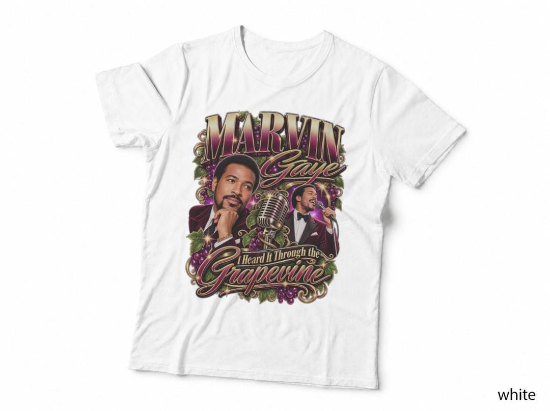 Marvin Gaye Grapevine 1968 Motown Soul Music T-Shirt Hoodie Vintage Gift