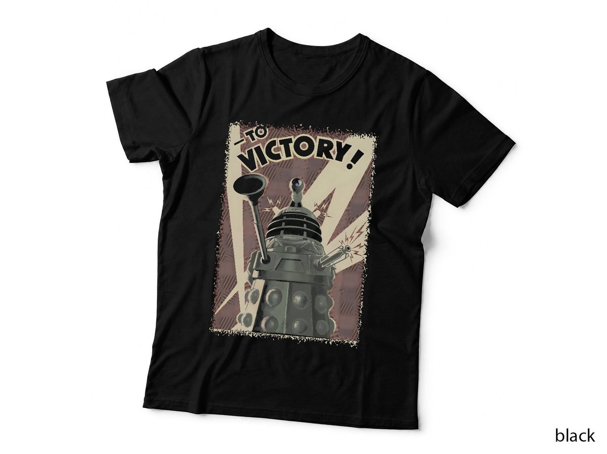 Doctor Who Dalek to Victory Vintage Propaganda Retro Poster T-Shirt