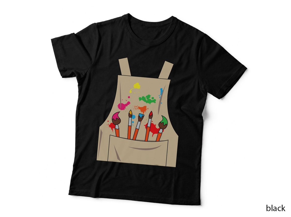 Artis Apron Art Brush Costume Cool Easy Halloween Gift T-Shirt