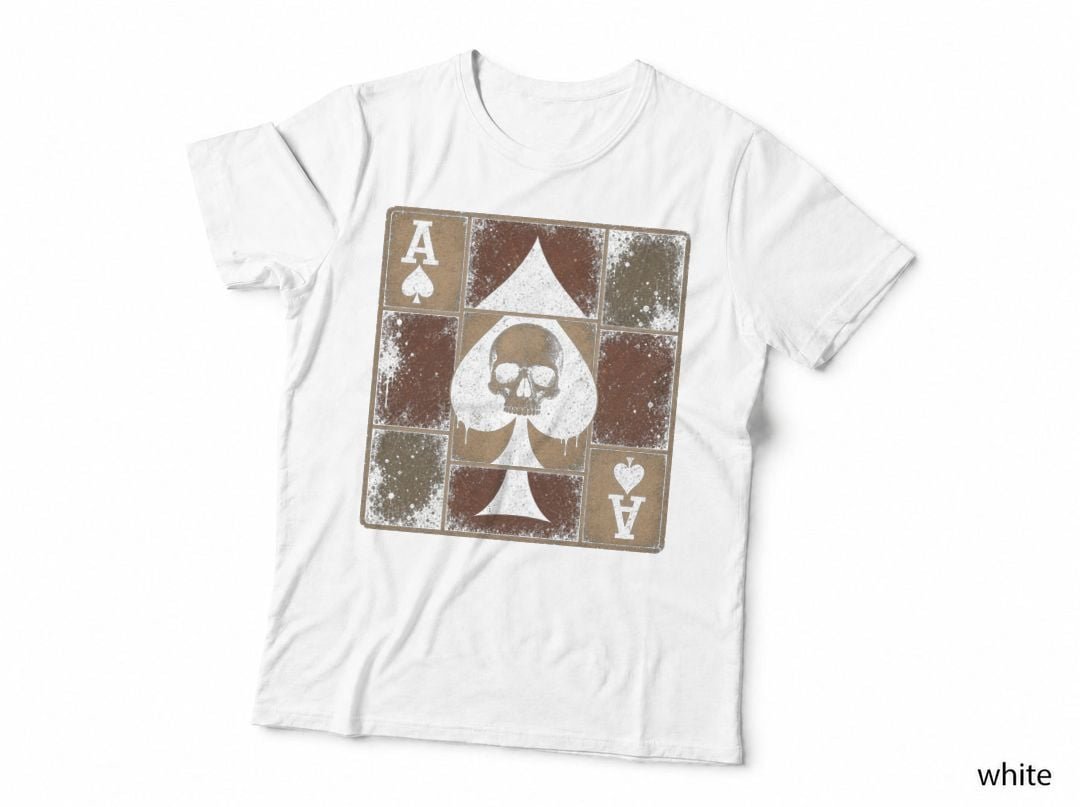 Ace Of Spades Skull Card Poker Gambling Gothic Death T-Shirt Hoodie Vintage