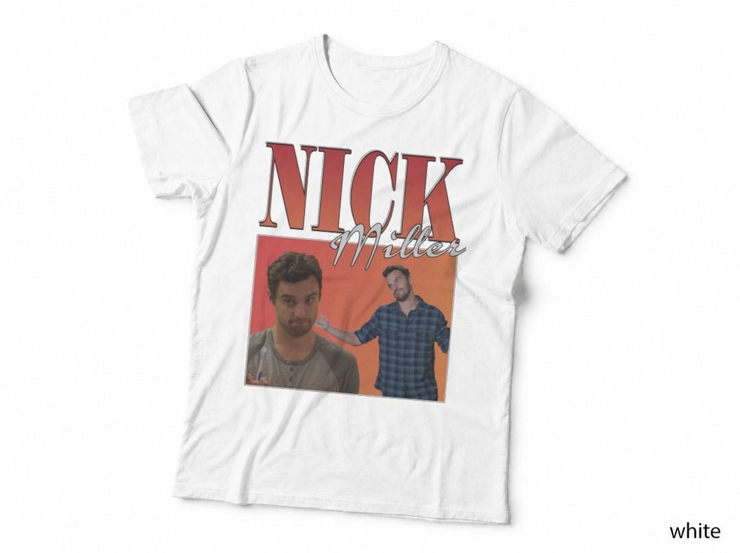 Nick Miller T-Shirt, New Girl TV Show Homage, Retro Nostalgia Fan Art