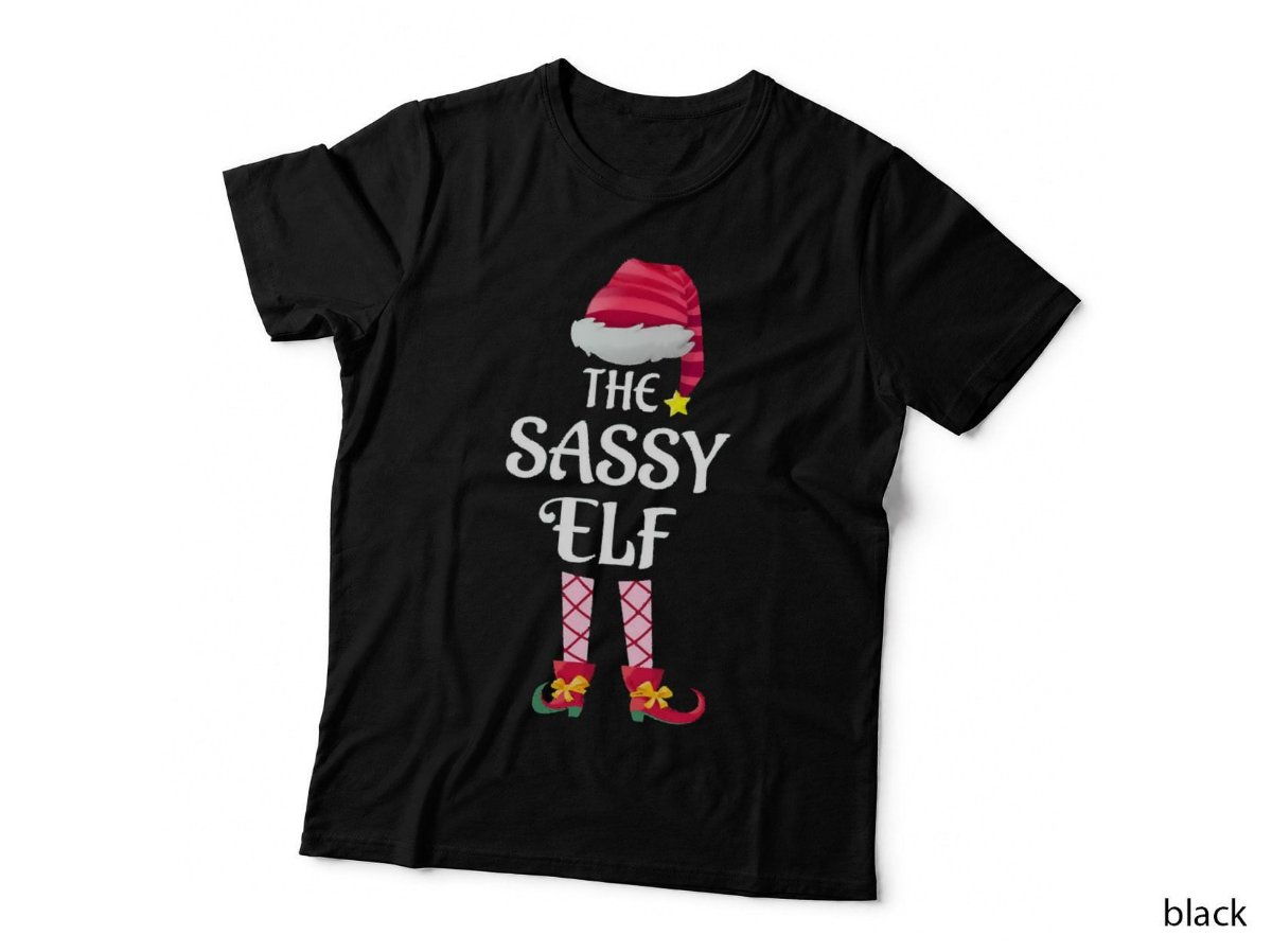 The Sassy Elf Christmas Matching Pyjama Family Party Gift T-Shirt Hoodie