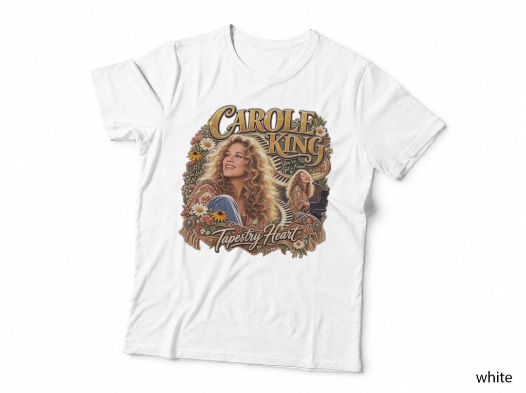 Carole King Tapestry Singer Songwriter Piano Wildflowers T-Shirt Hoodie Music