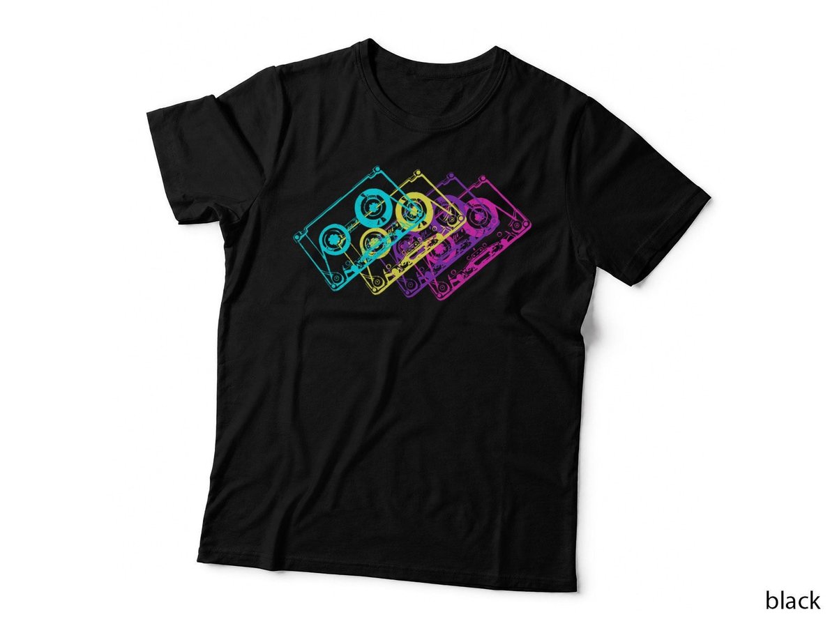 Retro Music Cassette Tapes Mixtape 80s and 90s T-Shirt