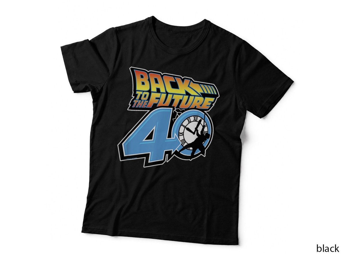 Back To The Future 40th Anniversary Logo Movie Fan T-Shirt