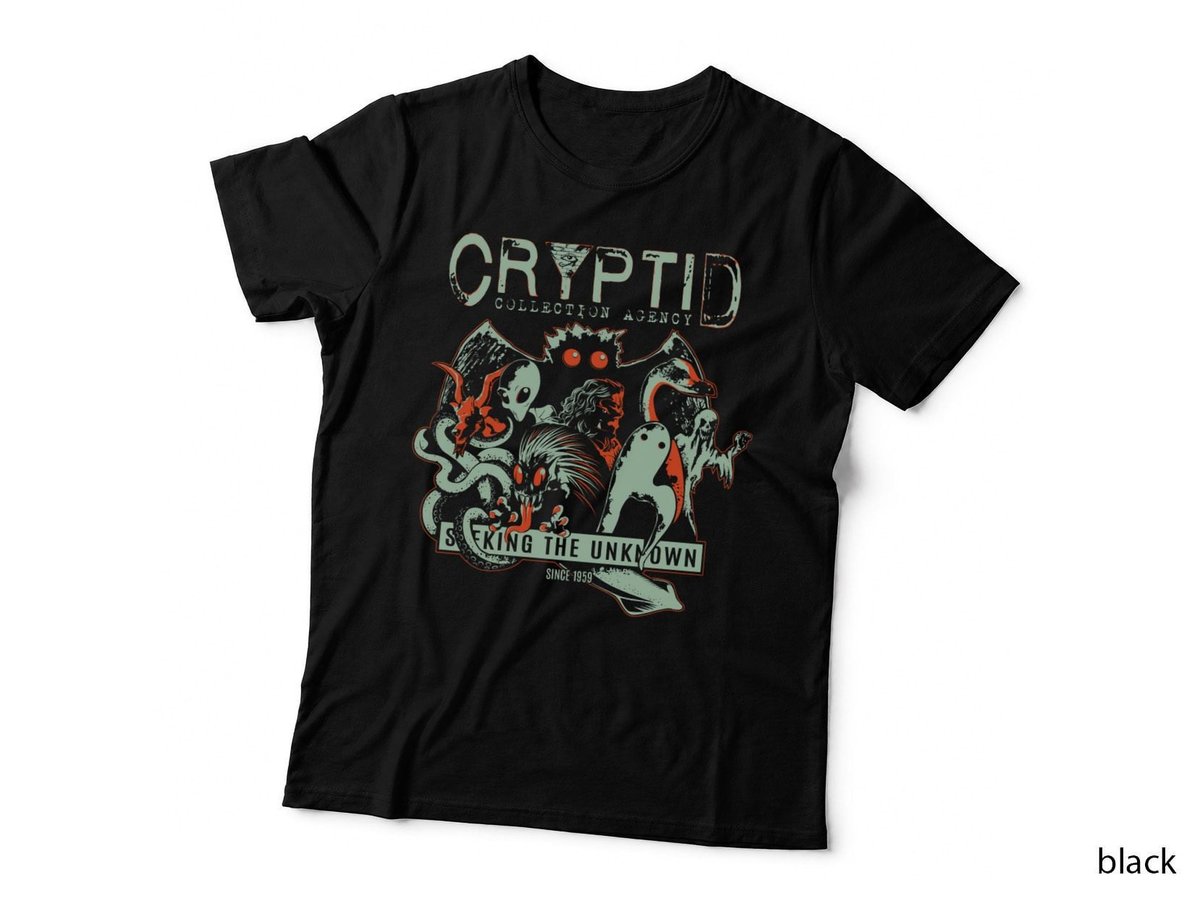Cryptid Collection Agency T-Shirt, Retro Mystery, Seeking the Unknown