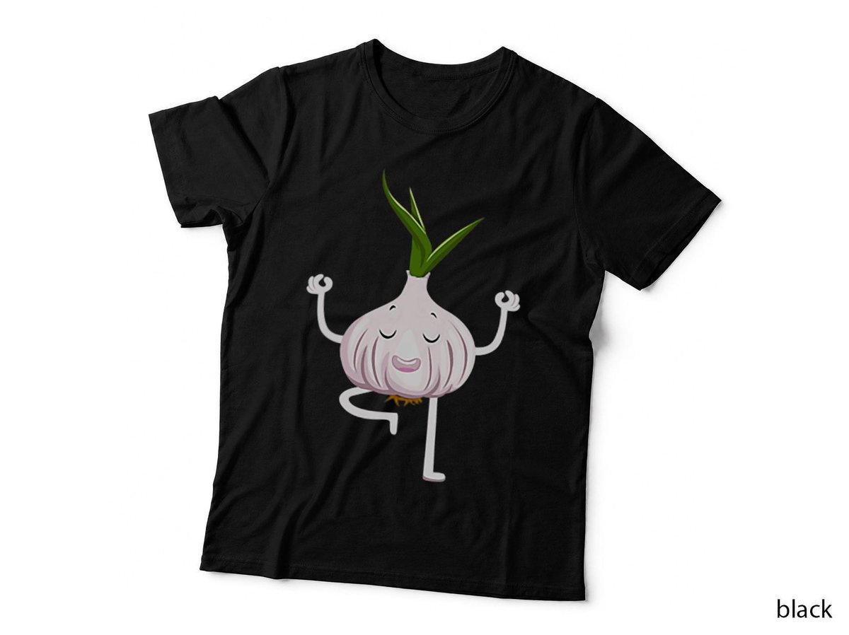 Yoga Fitness Instructor Garlic Lover Vegetable Farmer T-Shirt