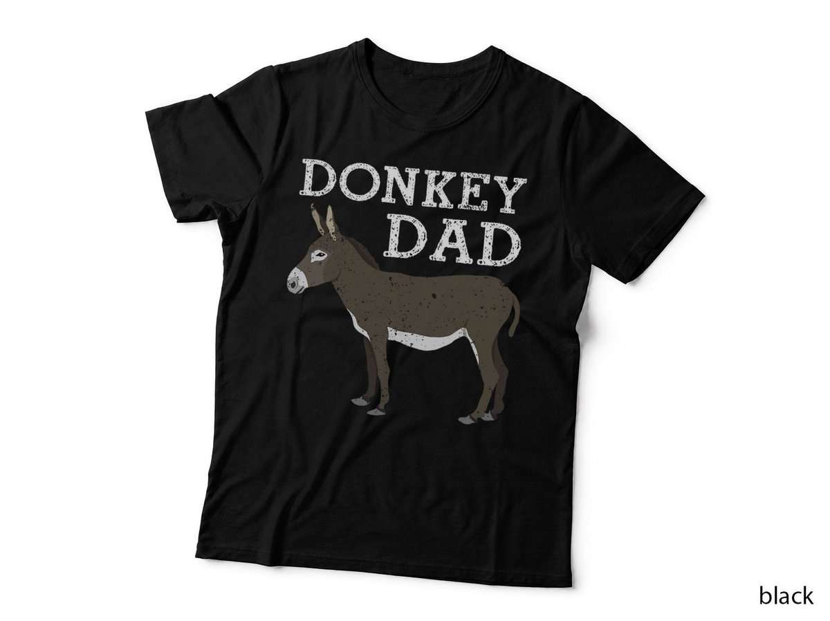 Funny Donkey Art For Dad Men Donkey Lover Mule Farm Animal T-Shirt