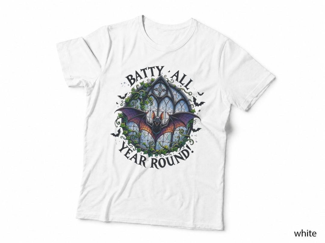Batty All Year Round Halloween Goth Gift T-Shirt