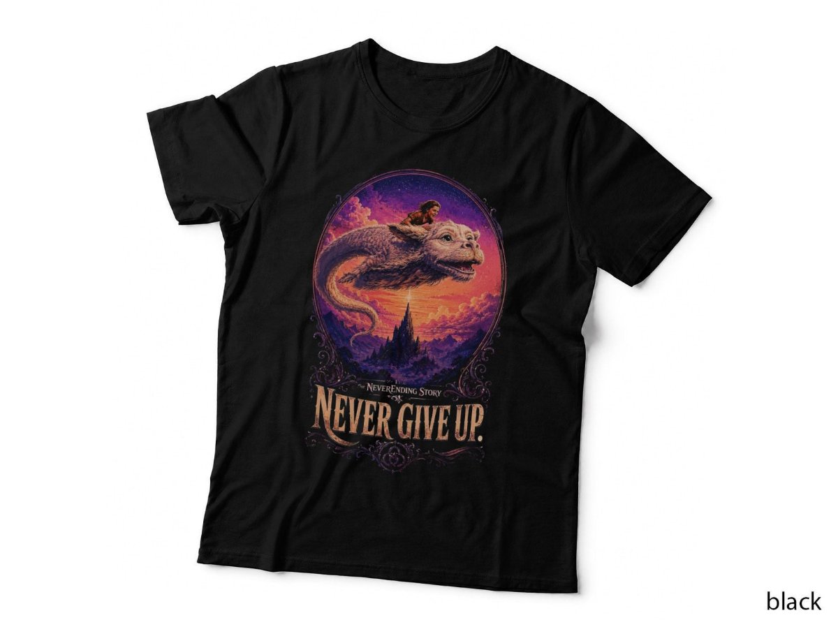 The NeverEnding Story Luckdragon Vintage Fantasy 80s Movie Halftone Hoodie